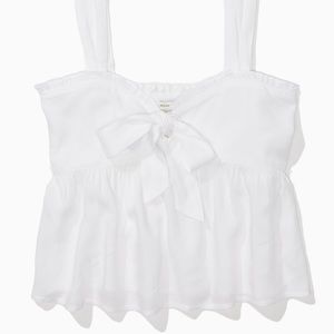 american eagle white babydoll tank top!